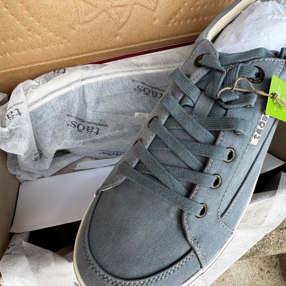 Taos Blue Canvas Shoes - Picture 2 of 10